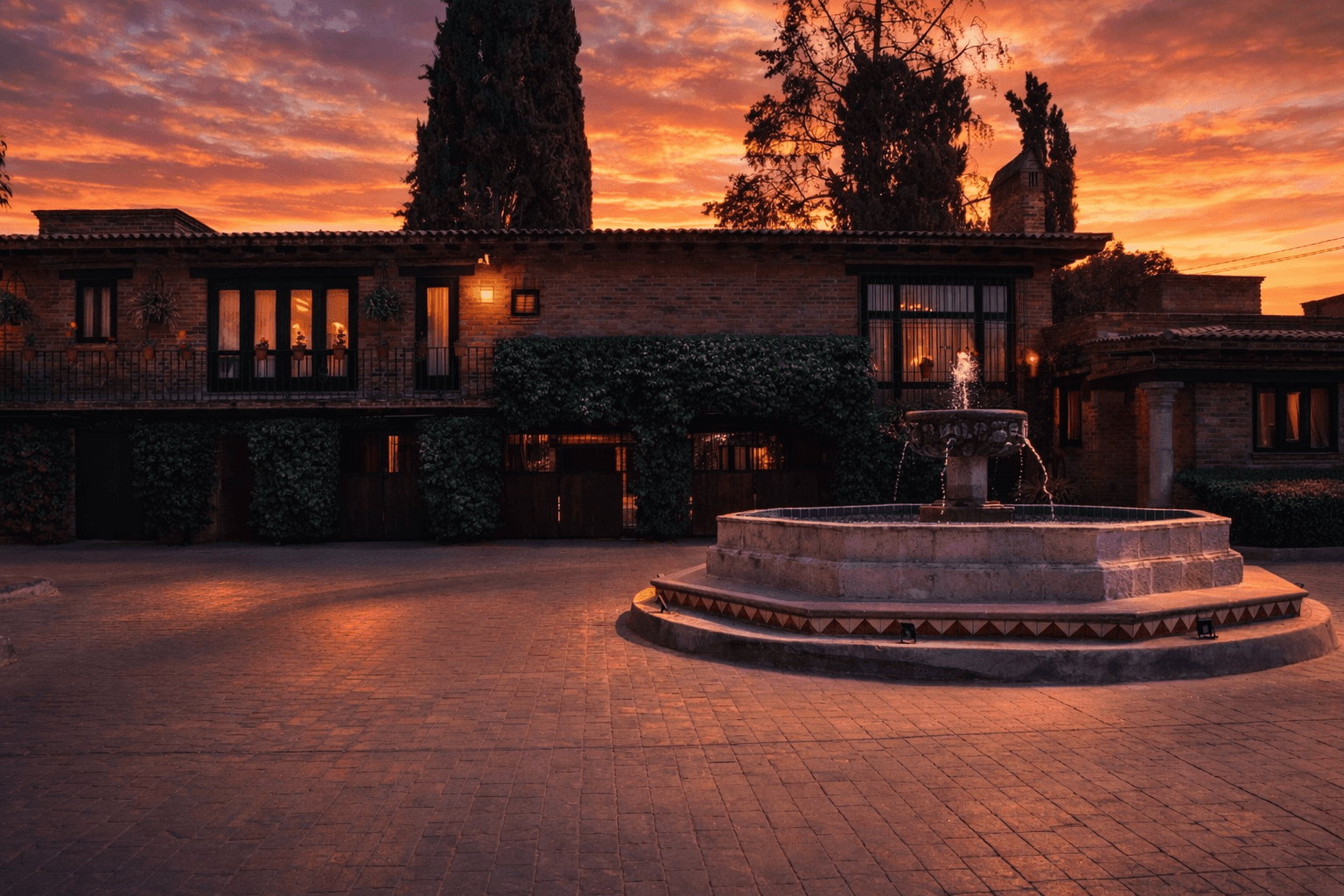 Hacienda San Miguel at dusk