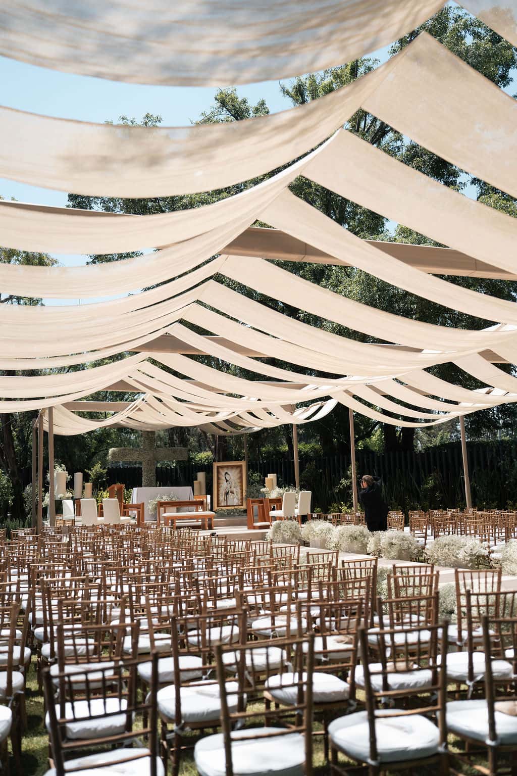 Ceremonia de boda en el jardín de la Hacienda San Miguel