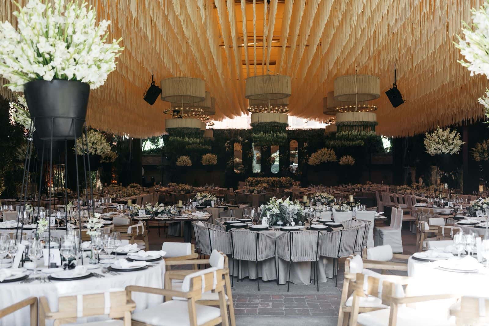 Main Hall of Hacienda San Miguel decorated for event